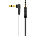 Kanex Stereo AUX Flat Angled Cable - First End: 1 x Mini-phone Male Audio - Second End: 1 x Mini-phone Male Audio - Gold Plated Connector - Red