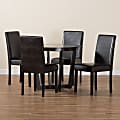 Baxton Studio Bruna Modern 5-Piece Dining Set, Dark Brown/Espresso Brown 1 thumbnail image