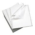 Office Depot® Brand Computer Paper, 2-Part, Standard Perforation, Carbonless, 9-1/2" x 11", 15 Lb, White, Carton Of 1400 Forms