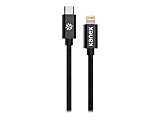 Kanex DuraBraid Premium - Lightning cable - 24 pin USB-C male to Lightning male - 6.6 ft - black - Power Delivery support