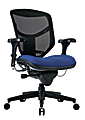 WorkPro® Quantum 9000 Series Ergonomic Mesh/Premium Fabric Mid-Back Chair, Black/Royal, BIFMA Compliant 1 thumbnail image