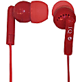 IQ Sound IQ-106 Digital Noise Reduction Stereo Earphones - Stereo - Red - Mini-phone (3.5mm) - Wired - 32 Ohm - Earbud - Binaural - In-ear - 4 ft Cable