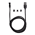 STATIK 360 Universal Charge Cable With 3 Rotating Magnetic Connectors, 6', Black, PUP-0386 1 thumbnail image
