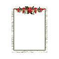 Geo Studios Holiday-Themed Letterhead Paper, 8-1/2” x 11”, Floral Pinecones, Pack Of 70 Sheets 1 thumbnail image