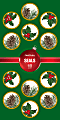 Geo Studios Holiday-Themed Adhesive Seals, 1-1/4”, Vintage Holly, Pack Of 40 Seals 1 thumbnail image