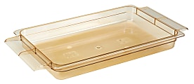 Cambro 1/1 x 2” H-Pans With Handles, Amber, Set Of 6 Pans
