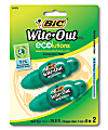 BIC Wite-Out Correction Tape - 0.20" Width x 19.80 ft Length - 1 Line(s) - White TapeWhite Dispenser - Flexible Tip, Non-refillable - 2 / Pack - White 1 thumbnail image