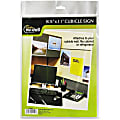 Nu-Dell Cubicle Sign Holder - 1 Each - 8.5" Width x 11" Height - Rectangular Shape - Hook & Loop Fastener Closure - Acrylic - Clear