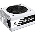 Corsair RMx White Series RM750x - 750 Watt 80 PLUS Gold Certified Fully Modular PSU - Internal - 120 V DC, 230 V DC Input - 12 V DC @ 62.5 A, 3.3 V DC @ 25 A, 5 V DC @ 25 A, 5 V DC @ 3 A, 12 V DC @ 800 mA Output - 750 W - 1 +12V Rails 1 thumbnail image
