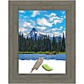 Amanti Art Fencepost Gray Wood Picture Frame, 25" x 31", Matted For 18" x 24"