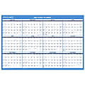 2025 AT-A-GLANCE® Horizontal Reversible Erasable Yearly Wall Calendar, 36" x 24", Blue, January To December 1 thumbnail image