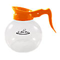 Coffee Pro 12-Cup Glass Decaf Coffee Decanter, Orange