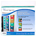 Mead® 5-Pocket Wall Hanging Organizer, 13 1/4" x 13" x 3/4", Teal 1 thumbnail image
