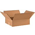Partners Brand Corrugated Boxes, Flat, 3"H x 12"W x 14"D, Kraft, Pack Of 25