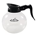 Coffee Pro 12-Cup Glass Coffee Decanter, Black/Clear