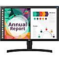 LG 27BN85U-B 27" (27" Class) 4K UHD LCD Monitor - 16:9 - Textured Black - In-plane Switching (IPS) Technology - 3840 x 2160 - 1.07 Billion Colors - FreeSync - 350 Nit - 5 ms - 60 Hz Refresh Rate - HDMI - DisplayPort - USB Hub 1 thumbnail image