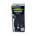 Duracell® Fabric Lightning Cable, 10', Black, LE2234