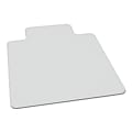 SKILCRAFT® Biobased Chair Mat For High-Pile Carpets, 45" x 53", 20" x 12" Lip, Clear (AbilityOne 7220-01-656-8994)