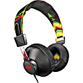 Marley Jammin "Positive Vibration" On-Ear Headphones With Microphone, Rasta 1 thumbnail image