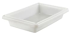 Cambro Poly Food Storage Boxes, 3-1/2"H x 12"W x 18"D, White, Case Of 6 Boxes