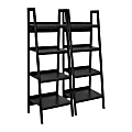 Ameriwood™ Home Ladder Bookcases, Black, Set Of 2