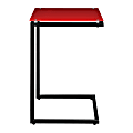 Altra C Table With Glass Top, 23 5/8"H x 15 3/4"W x 15 3/4"D, Red/Black 1 thumbnail image