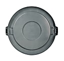 Rubbermaid Commercial Brute 10 Gal Lid Gray - Round - 16" Diameter - Resin, Plastic - Gray 1 thumbnail image