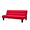 DHP Kebo Futon Sofa Bed, 14 1/2"H x 38"W x 69"D, Red 1 thumbnail image