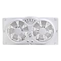 Genesis A1 High-Velocity 9" Window Fan With Thermostat, 12"H x 24"W x 4"D, White