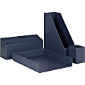 U Brands 4-Piece Desk Organization Kit, Navy 1 thumbnail image
