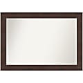 Amanti Art Non-Beveled Rectangle Framed Bathroom Wall Mirror, 29" x 41", Wildwood Brown 1 thumbnail image