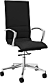 National® Niles Ergonomic High-Back Conference Chair, Black Faux Leather