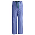 Medline ComfortEase™ Unisex Regular Non-Reversible Drawstring Cargo Scrub Pants, Large, Ceil Blue 1 thumbnail image