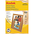 Kodak® Photo Paper, Glossy, 4" x 6", 44 Lb, Pack Of 100 Sheets