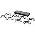 IOGEAR 8-Port IP Based KVM Kit with PS/2 and USB KVM Cables (TAA) - 8 Computer(s) - 1 Local User(s) - 1 Remote User(s) - 2046 x 1536 - 1 x Network (RJ-45) - 1 x USB - Rack-mountable - TAA Compliant