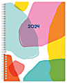 2024 Office Depot® Brand Weekly/Monthly Planner, 8-1/2" x 11”, Bright Floral, January To December 2024 