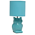 Simple Designs Owl Table Lamp, 12-13/16"H, Tiffany Blue/Tiffany Blue 1 thumbnail image