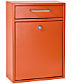 Mail Boss Locking Security Drop Box, 16-1/4"H x 11-1/4"W x 4-3/4"D, Bright Orange