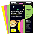 Wausau® Astrobrights® Restickable Easel Pad, 25" x 31", 30 Sheets, Assorted 1 thumbnail image