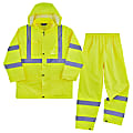 Ergodyne GloWear 8376K Lightweight Hi-Vis Rain Suit, Lime, 2X 1 thumbnail image