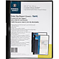 Business Source Letter Report Cover - 8 1/2" x 11" - 30 Sheet Capacity - Vinyl - Black - 1 Each