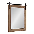 Uniek Kate And Laurel Cates Rectangle Mirror, 30-1/4”H x 24”W x 1-1/4”D, Rustic Brown 1 thumbnail image
