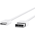 Belkin MIXIT↑ 2.0 USB-A to USB-C Charge Cable (USB Type-C) - 6 ft USB Data Transfer/Power Cable for MacBook, Hard Drive, Chromebook, Notebook, Smartphone - First End: 1 x Type C Male USB - Second End: 1 x Type A Male USB - 480 Mbit/s - Shielding - White