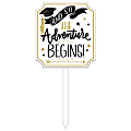 Amscan And So The Adventure Begins Lawn Sign, 15-3/8"H x 14"W x 1"D, White 1 thumbnail image