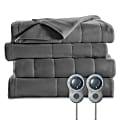 Sunbeam King-Size Electric Fleece Heated Blanket With Dual Zone, 90” x 100”, Slate 1 thumbnail image