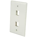 StarTech.com Dual Outlet RJ45 Universal Wall Plate White - Mounting plate - white - 2 ports -  - PLATE2WH 1 thumbnail image