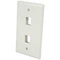 StarTech.com Dual Outlet RJ45 Universal Wall Plate White - Mounting plate - white - 2 ports - for P/N: C6KEY110BL, C6KEY110RD, C6KEY110WH, C6KEY2BL, C6KEY2RD, C6KEY2WH