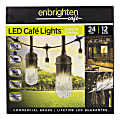 Enbrighten Classic LED Café Lights, 24', Indoor/Outdoor, Black Cord/Multicolor Lights 1 thumbnail image