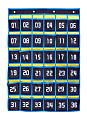 Office Depot® Brand Hanging 36-Pocket Cell Phone Storage Classroom Organizer, 37-13/16” x 26-7/16”, Blue/Yellow 1 thumbnail image