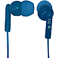 IQ Sound Digital Noise Reduction Stereo Earphones - Stereo - Blue - Mini-phone (3.5mm) - Wired - 32 Ohm - Earbud - Binaural - In-ear - 4 ft Cable
